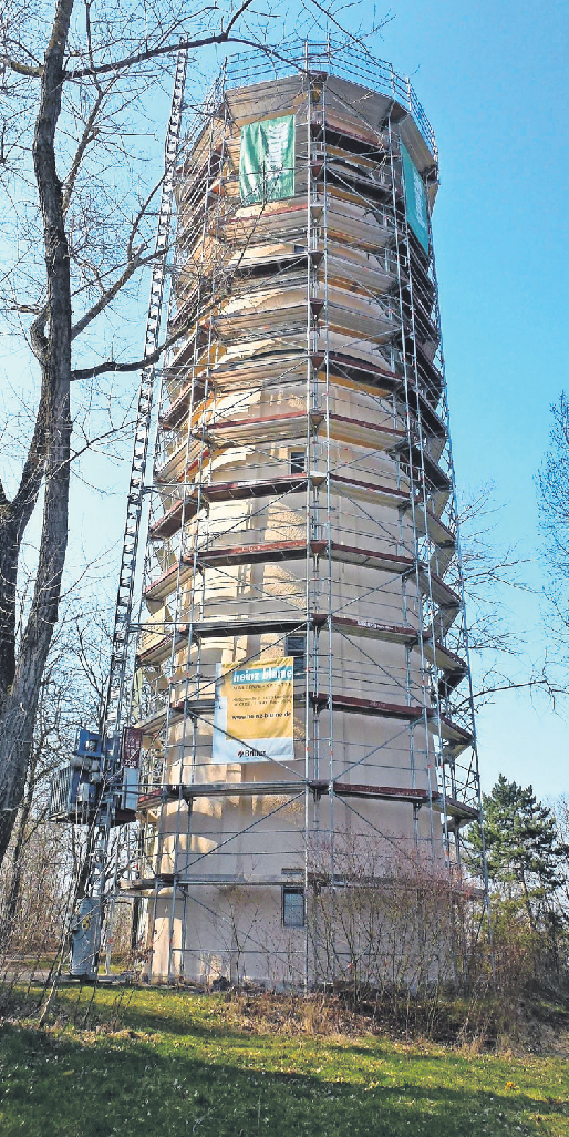 Der Engelbergturm ist eines von vielen Projekten, das die Malerwerkstätte umgesetzt hat. Foto: frei