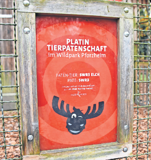 Patenschaft: Der Radiosender SWR3 hat einen Elch als Maskottchen und deswegen eine Patenschaft übernommen.