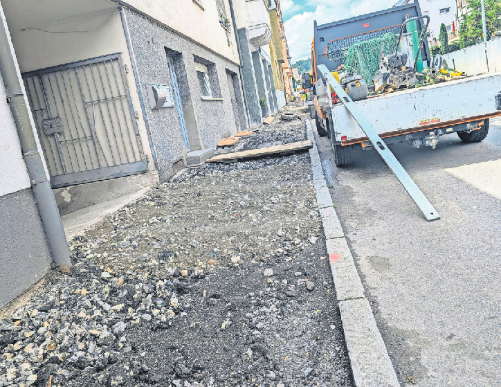 An der Rohrackerstraße haben die Bauarbeiten begonnen.