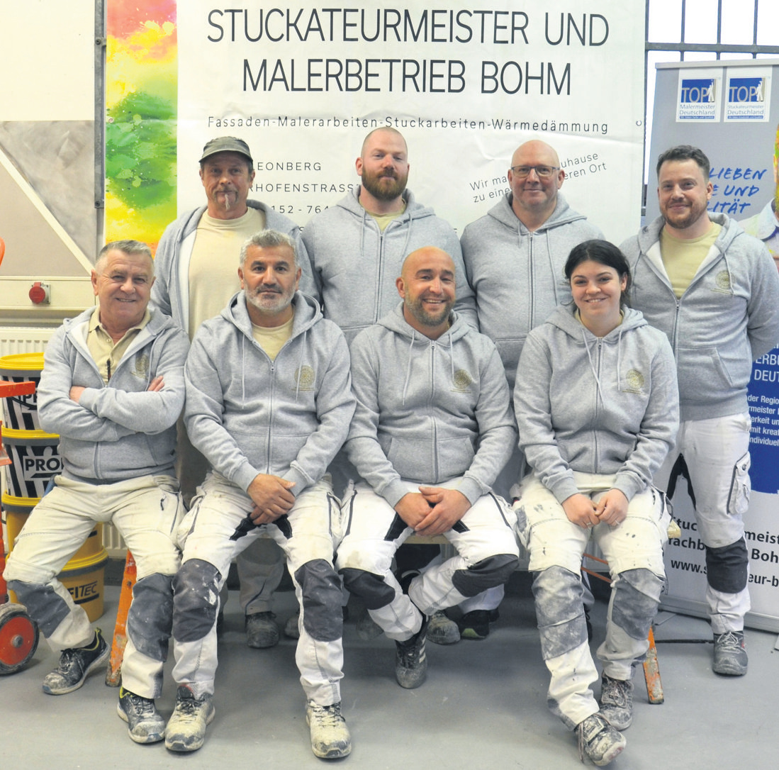 Das Team vom Stuckateurmeisterund Malerbetrieb Bohm Foto: Franziska Penske