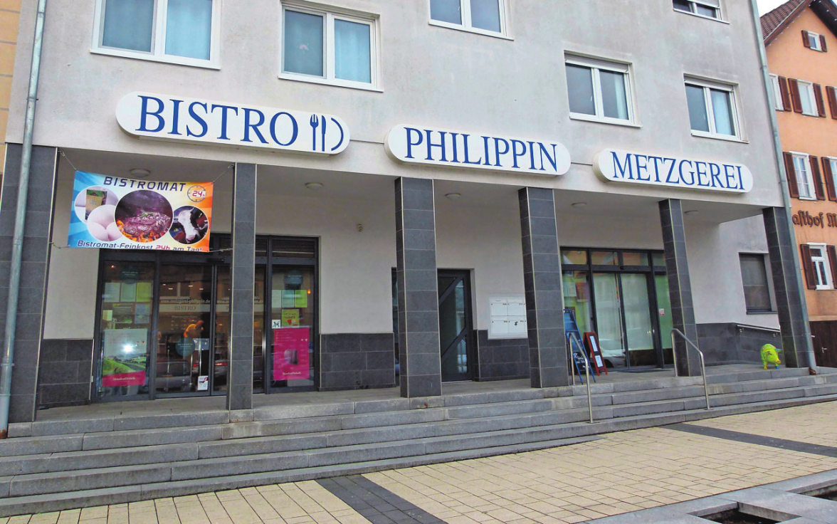 Die Rutesheimer Traditions metzgerei Philippin liegt direkt in der Stadtmitte.
