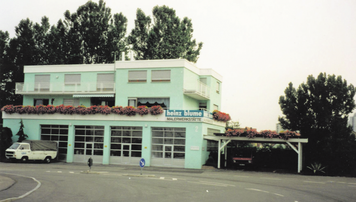 Rückblick ins Jahr 1994 - der Firmenstandort der Malerwerkstätte Blume Foto: Malerwerkstätte Blume