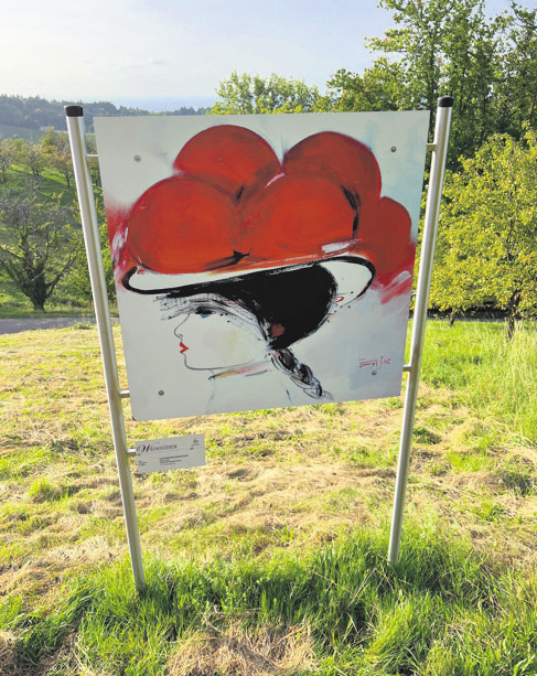 Die Gemälde des Kunstwegs können auch käuflich erworben werden.