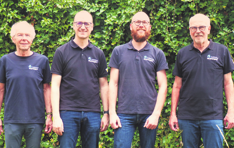 Frank Ruppert, Frank Taschke, Simon Ruppert und Otto Ruppert (von links)