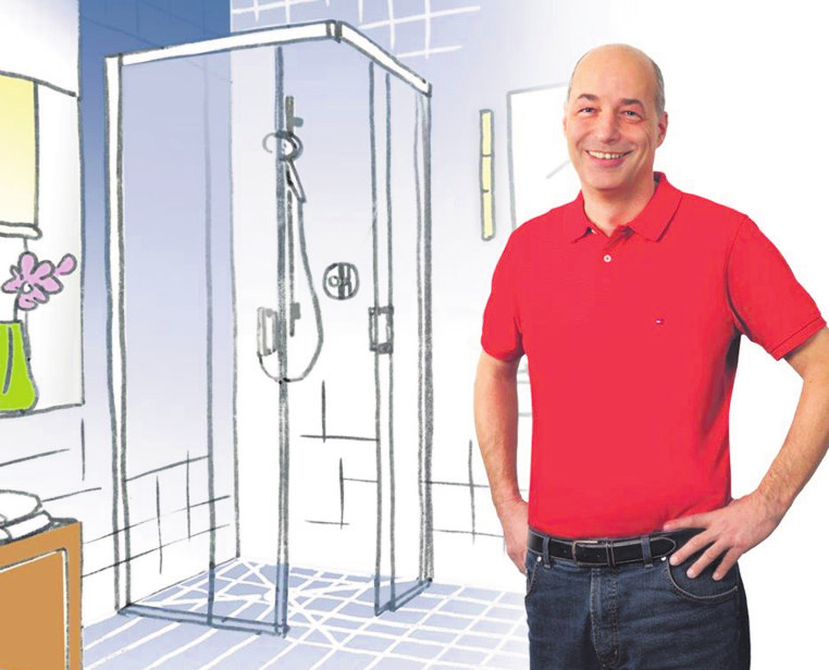 „Willkommen in der Welt schöner Bäder“ - Geschäftsführer Matthias Merkles Meisterbetrieb hat Erfahrung aus über 50 Jahren Handwerksleistungen. Foto: z