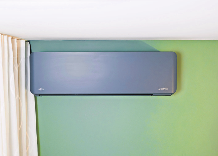 Klimaanlagen gibt es auch in Anthrazit. Foto: Siegert