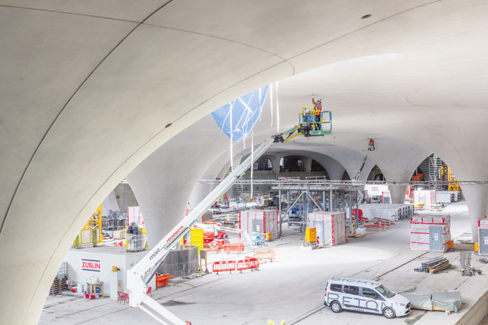 Auf der Baustelle von Stuttgart 21 zeigt sich, wie schön Beton veredelt werden kann. Foto: Sebastian Hopp