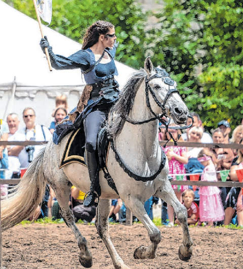 Neu in diesem Jahr sind die zweimal täglich stattfindenden Ritterturniere im Hofgarten. Foto: Volker Danzer