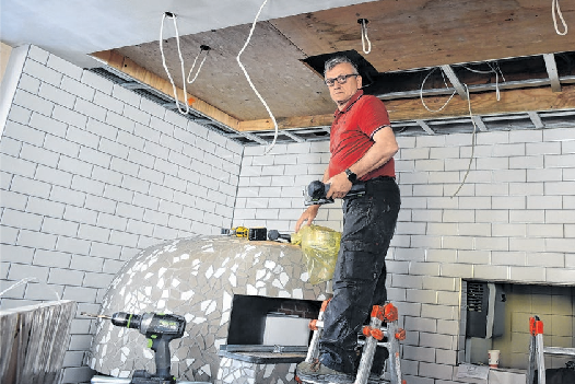 Der Pizzaofen der Pizzeria „La Locanda“ war von Anfang an in den Planungen vorgesehen.