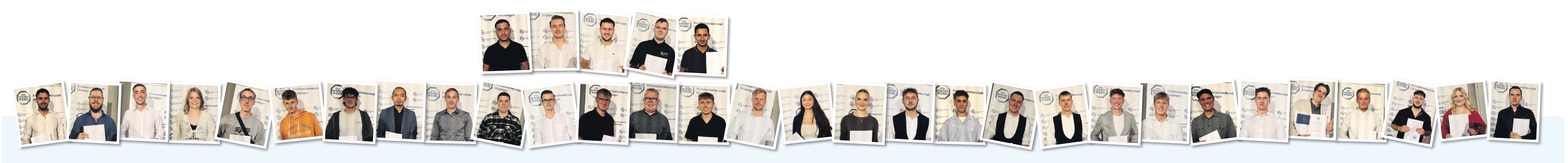Die ausgezeichneten Gesellinnen und Gesellen des Handwerks im Bild.