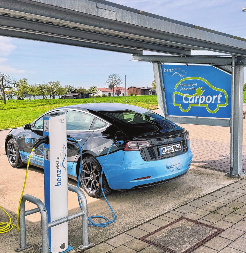 Öffentliche Ladestation der Benz Elektro GmbH: Zwei Ladepunkte stehen für die Öffentlichkeit 24/7 zur Verfügung.