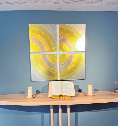 Das Altarbild im neuen Raum der Begegnung. FOTO: CLAUDIA LINZ 