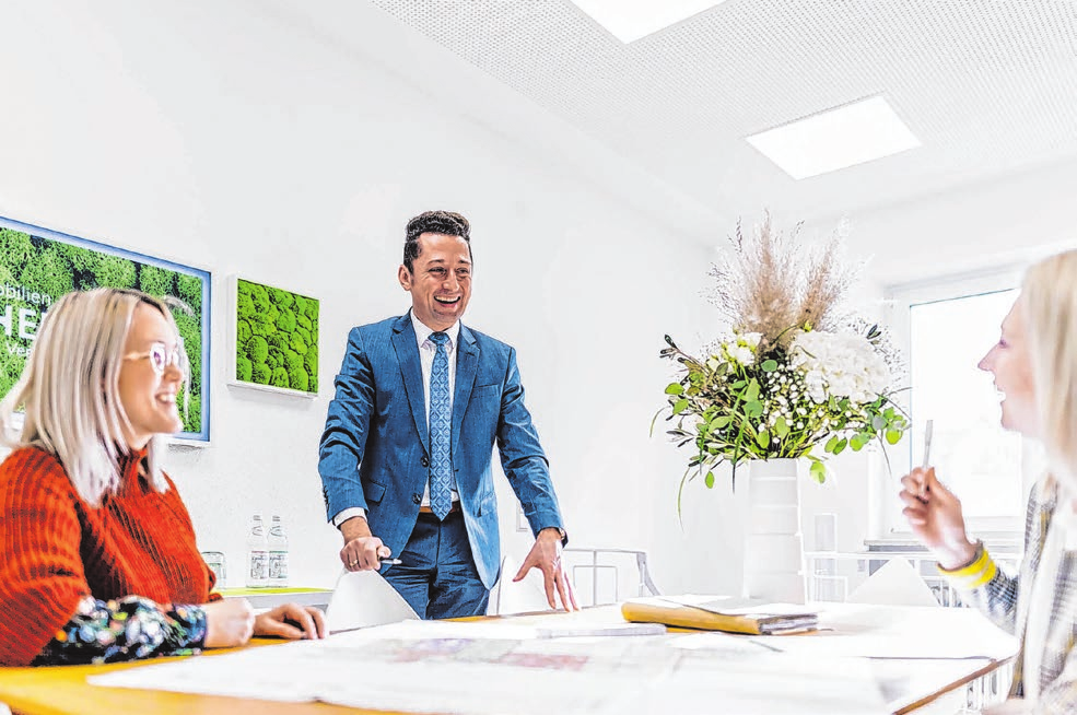 Bei Christian Scheffold und seinem Team wird wertschätzende Zusammenarbeit großgeschrieben Fotos: Scheffold Immobilien