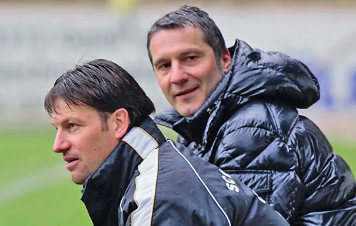 Andreas Strehle - Trainer von 2010 bis 2013 Aufstiegstrainer 2010/11 hier mit Spielleiter Lutz Siebrecht