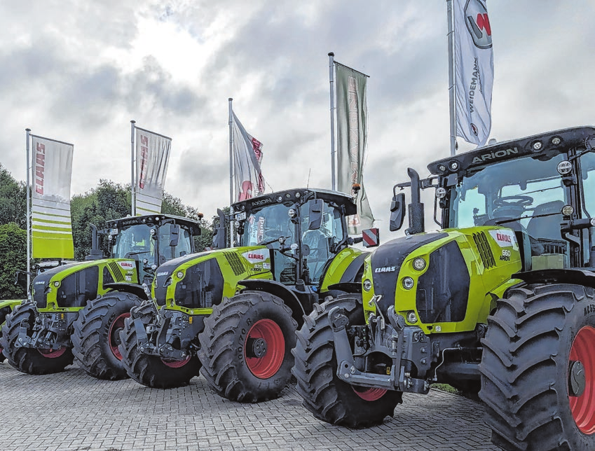 Modernste Landtechnik vor Ort