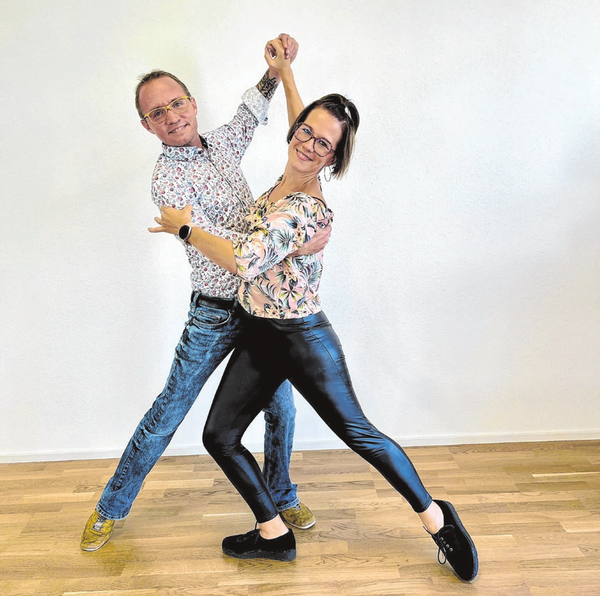 Tobias und Farina Egger beim gemeinsamen Tanzen.
