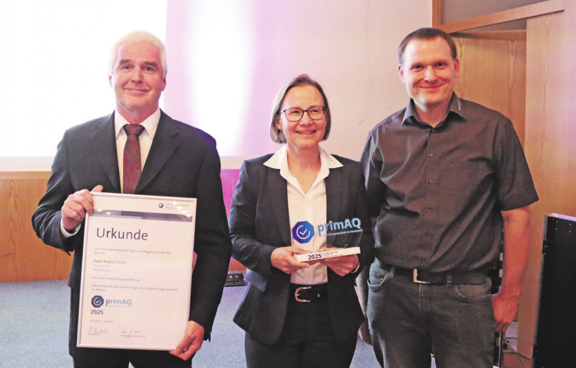 ... wie die Peter Nägele GmbH aus Süßen. Alle ausgezeichneten Innungsbetriebe legen großen Wert auf die Ausbildungsarbeit. Fotos: Constantin Fetzer