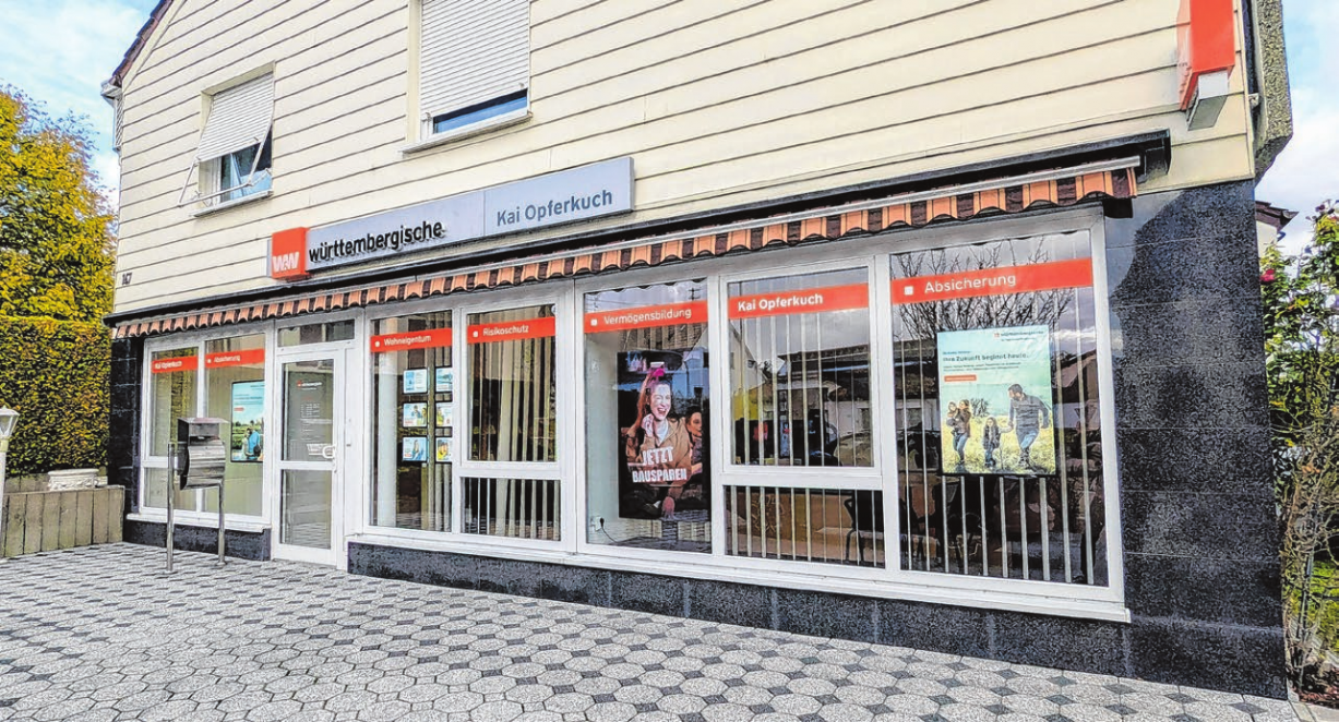 Die Generalagentur liegt prominent an der Jagstheimer Hauptstraße.