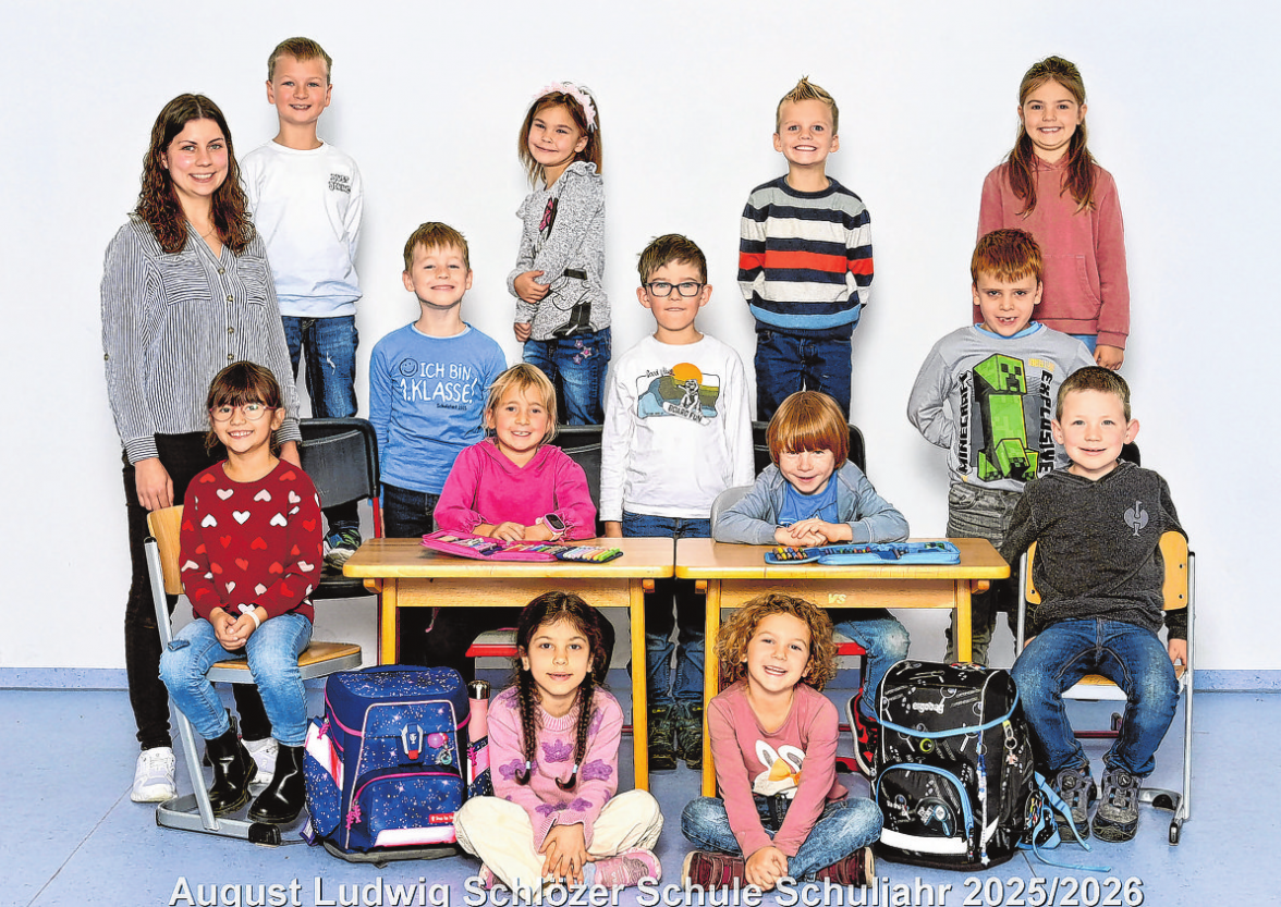 August-Ludwig-Schlözer-Schule Kirchberg, Klasse 1b, Klassenlehrerin: Laura Eiberger Foto: Top-Fotografie