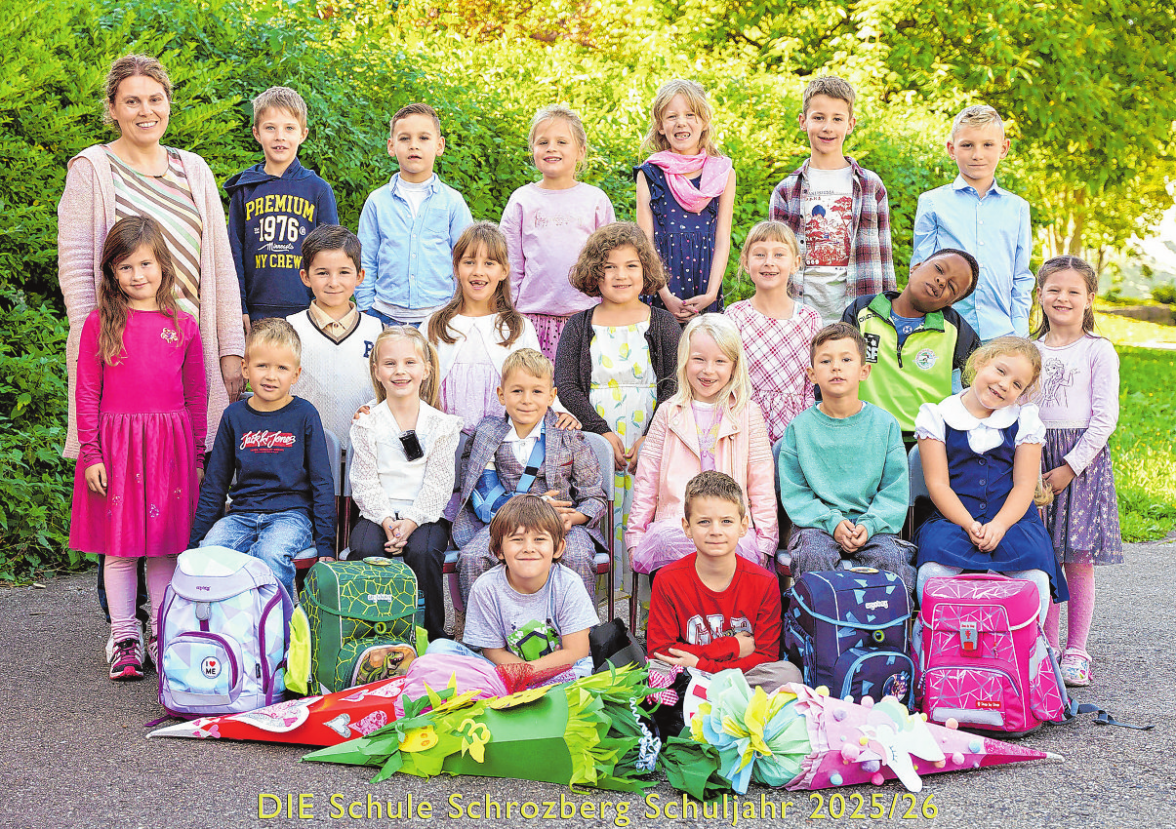 Die Schule Schrozberg, Klasse 1b, Klassenlehrerin: Christine Köhnert Foto: Top-Fotografie Rau