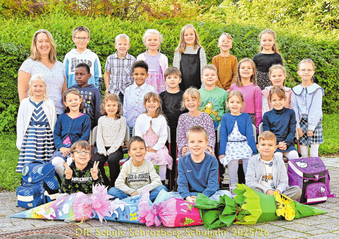 Die Schule Schrozberg, Klasse 1a, Klassenlehrerin: Tanja Merkle Foto: Top-Fotografie Rau