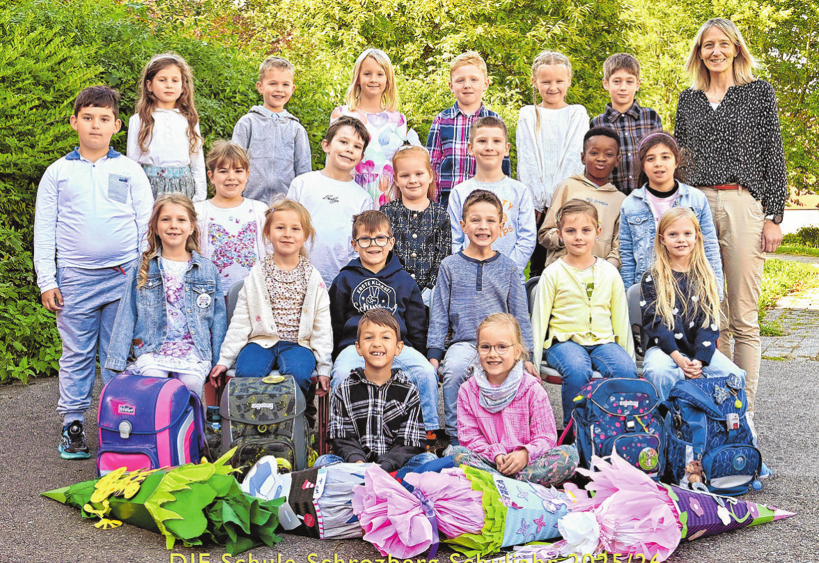 Die Schule Schrozberg, Klasse 1c, Klassenlehrerin: Stefanie Wüstner Foto: Top-Fotografie Rau