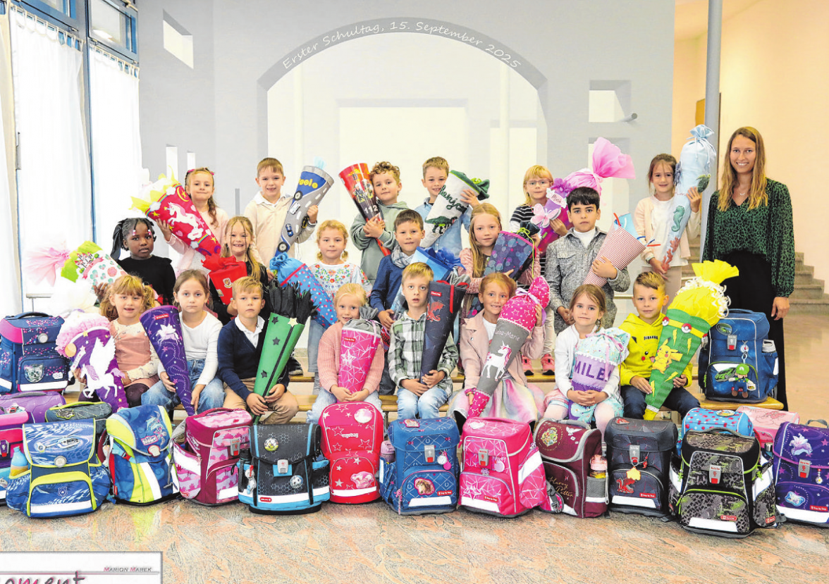 Julius-Wengert-Schule Wallhausen, Klasse 1a, Klassenlehrerin: Nicole Krauss Foto: Moment Marion Marek