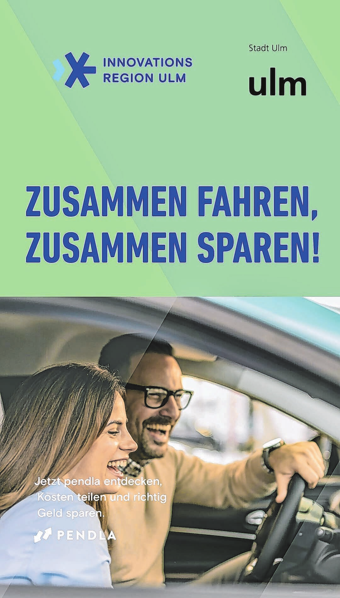Trotz Baustellen clever unterwegs mit „Pendla“: Mit dem Pendlerportal der Innovationsregion Ulm automatisch die passende Fahrgemeinschaft für den Arbeitsweg finden - bequem, umweltfreundlich und günstig. Jetzt ausprobieren unter innovationsregion-ulm.pendla.com Foto: Innovationsregion Ulm