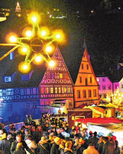 Haigerloch im Lichterglanz. Foto: Wilfried Selinka