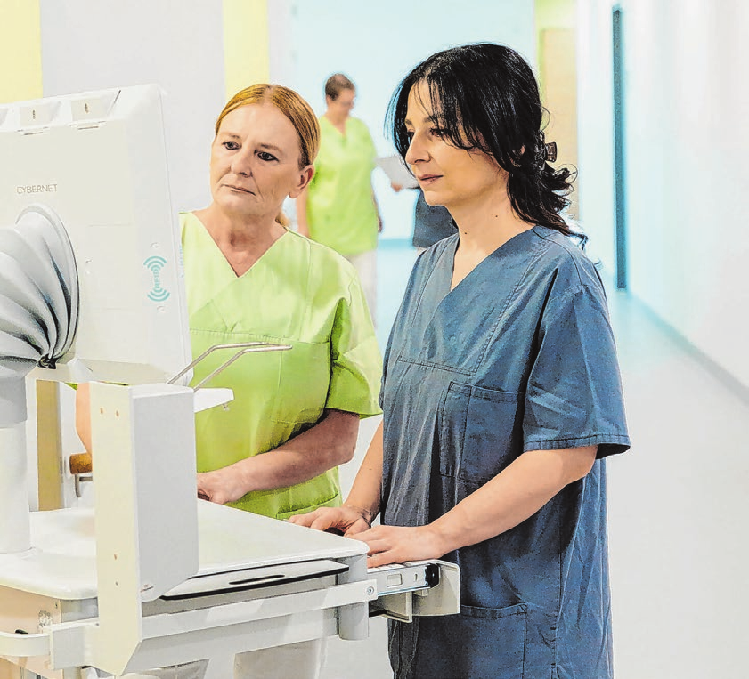 Im modernen Klinik-Anbau gibt es gute Arbeitsbedingungen für Mitarbeitende. Fotos: Klinikum Crailsheim