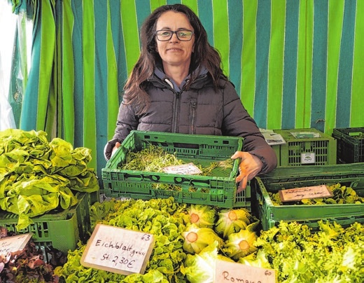Dorothea setzt auf Blattsalat.