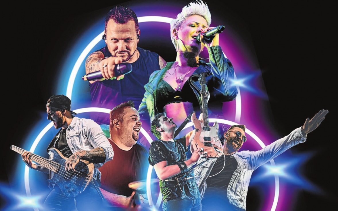 Die Gruppe „No Chance“ sorgt am Freitagabend für Partystimmung im Festzelt. 