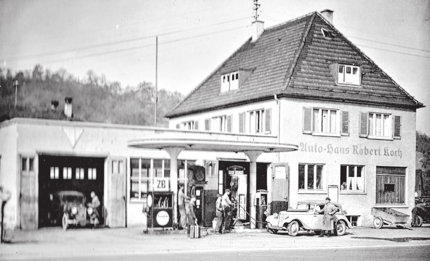 1936 zieht das Autohaus Koch nach Schwäbisch Hall. An dieser Stelle steht jetzt der Neubau.