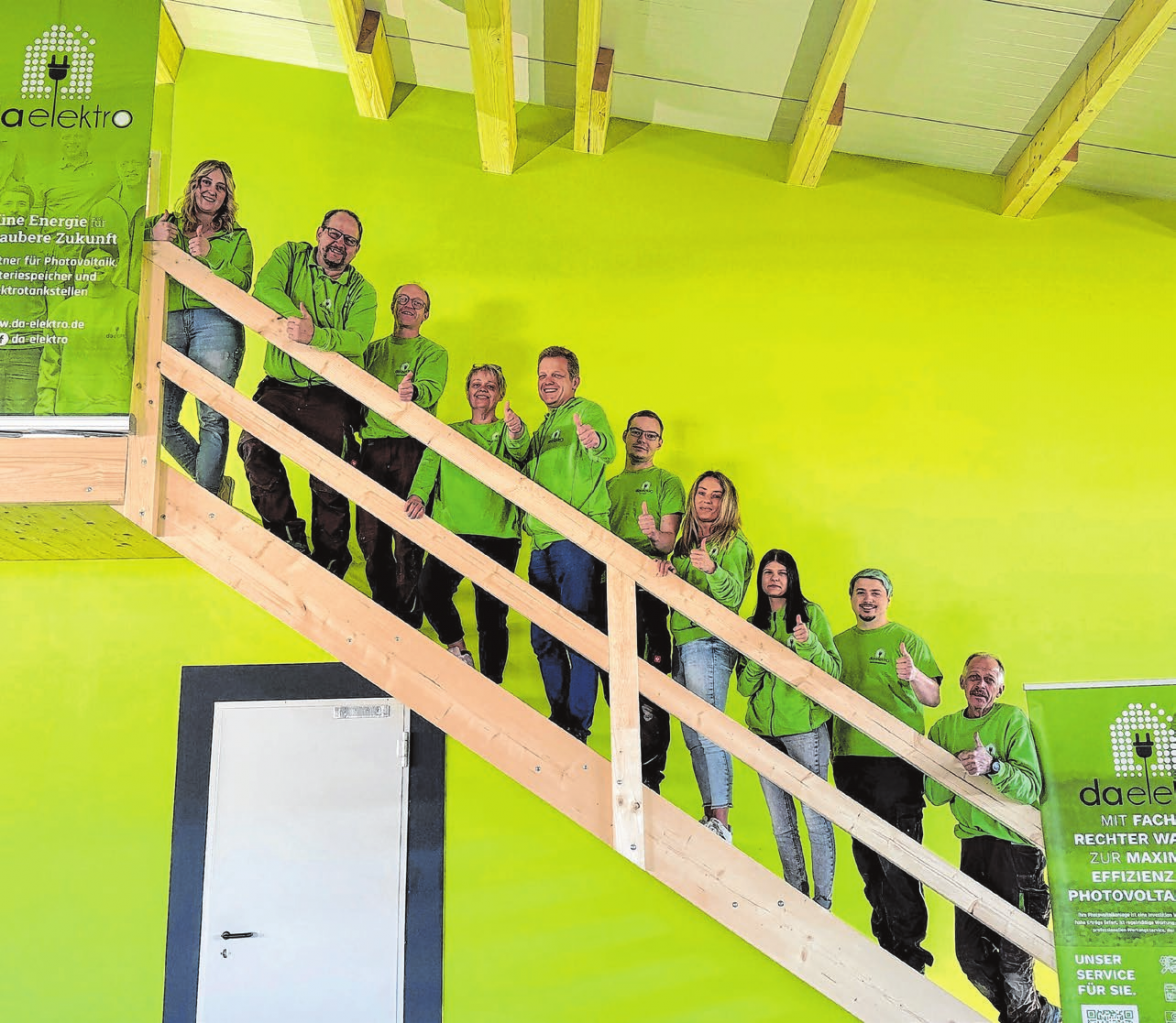 Das Team von da-elektro freut sich auf die Neueröffnung des Firmengebäudes.
