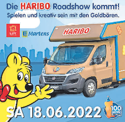 Die Haribo Roadshow lädt im Juni zu vielen Spielaktionen ein.