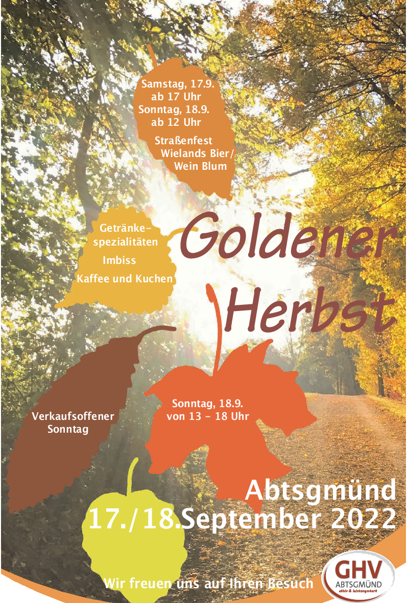 Gewerbe- und Handelsverein: Goldener Herbst - Goldenes Abtsgmünd