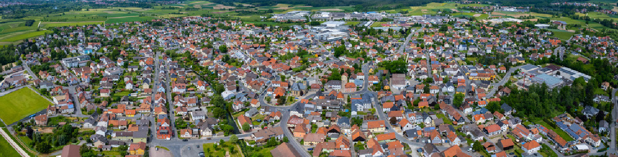 Luftaufnahme von Michelau in Oberfranken. Foto: stock.adobe.com