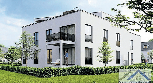 Höppergang 11: Die Eigentumswohnanlage im Zentrum Hammelns wird von der Weserbergland-Immobilien GmbH soll Ende 2023 bezugsfertig sein. Foto: hek