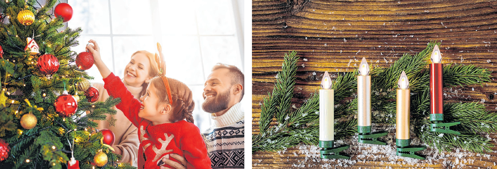 Das gemeinsame Schmücken des Christbaums ist für viele Familien ein Highlight der vorweihnachtlichen Zeit. Elektrische Leuchten bieten dabei eine sichere und leicht zu bedienende Alternative zu Kerzen.