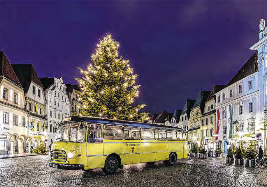 Eine Fahrt mit dem Oldtimerbus vom Steyrer Zentrum nach Garsten und Christkindl ist ein Highlight im Advent. (Gabor Bota)