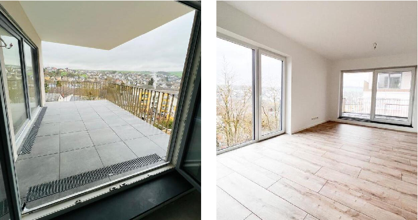 Beide Häuser bieten eine eindrucksvolle Aussicht auf Hahnstätten! Fotos: Architekt Frank Crecelius