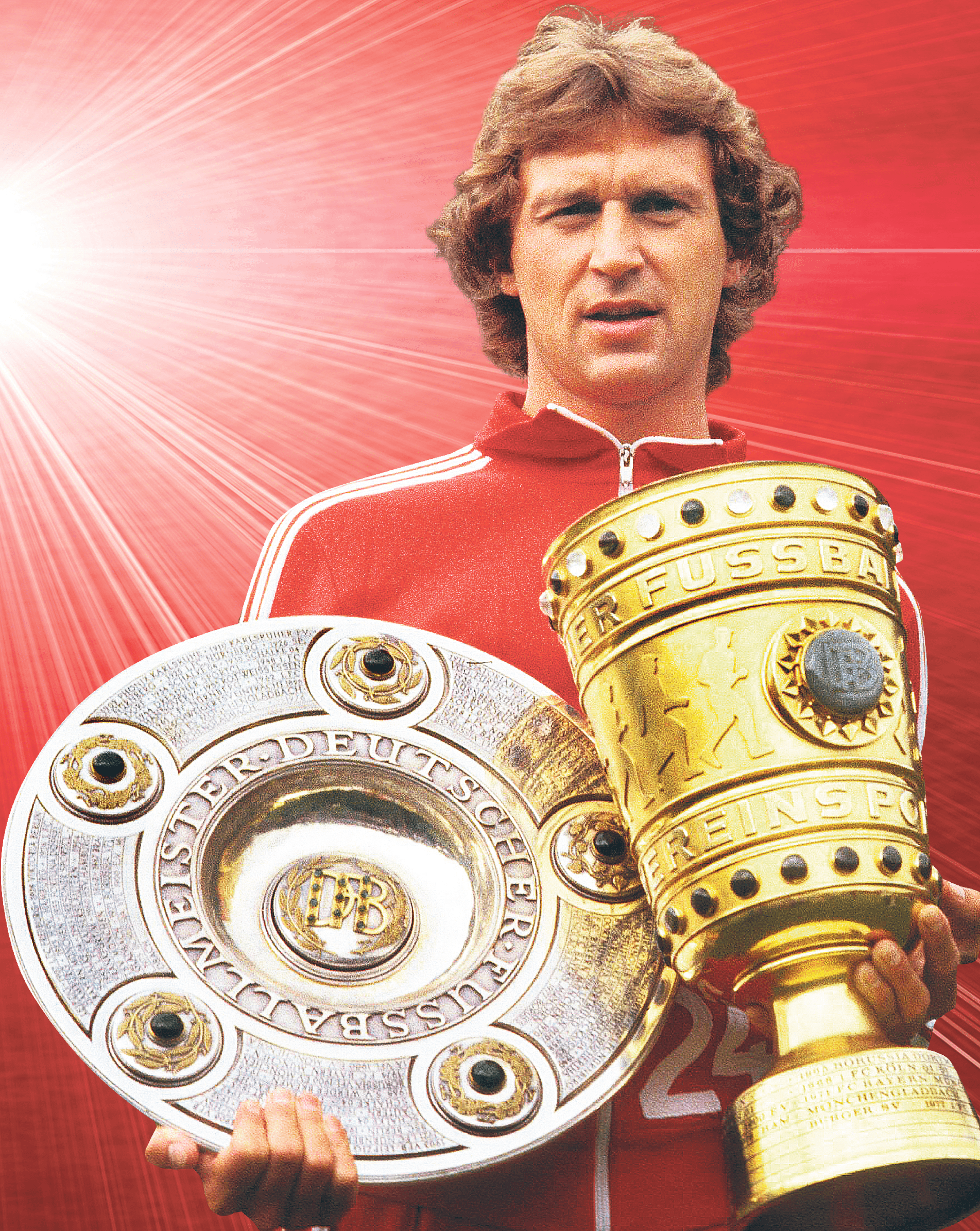 Heinz ,,Flocke" Flohe (†65) - 329 Spiele (77 Tore). 1978 Deutscher Meister, dreimal Pokalsieger. 39 Länderspiele (8 Tore). Weltmeister 1974.