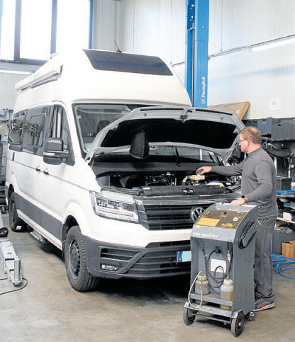 Rindt & Gaida ist auch Servicepartner von VW und VW-Nutzfahrzeuge. Die Werkstatt ist für alle Wartungs-, Reparatur- und Pflegearbeiten bestens ausgestattet. Foto: HEK