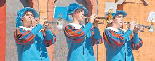 Mittelalterliche Fanfarenklänge leiten die Festspiele ein FOTO: MARKUS PACHER