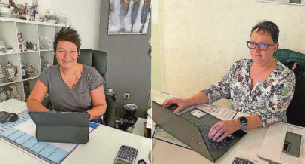 Unterstützt wird Rosemarie Hoffarth von ihrer Tochter Nadine Hoffarth (links) und Eva Wagner (rechts).