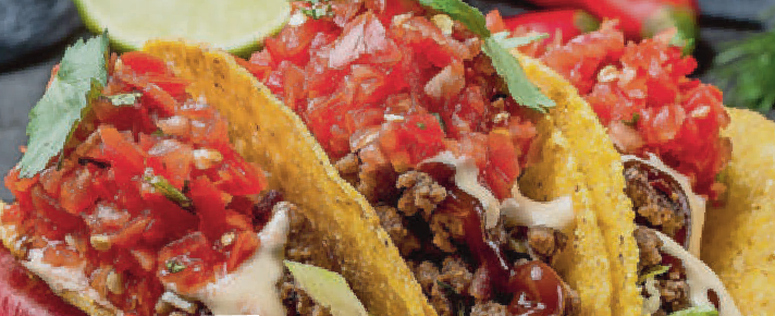 Eine von vielen Taco-Varianten mit Rindergehacktem, Tomaten-Salsa und Salat. Fotos: Adobe Stock