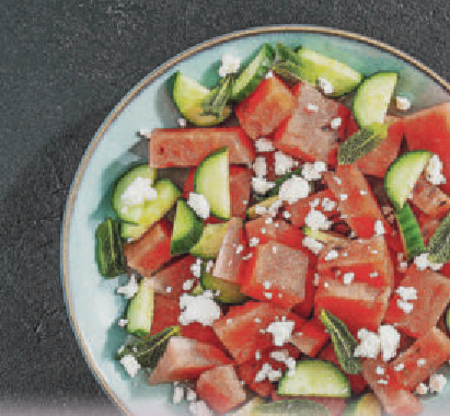 Melonen bewähren sich auch als Bestandteil eines Salats. Foto: Adobe Stock
