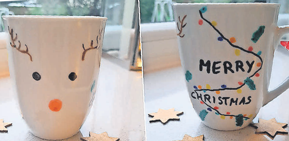 Ein Basteltipp von Merle Sophie Bender: Weihnachtliche Tassen - schnell und einfach zu gestalten! Ein super last-minute Geschenk, welches auch personalisierbar ist.