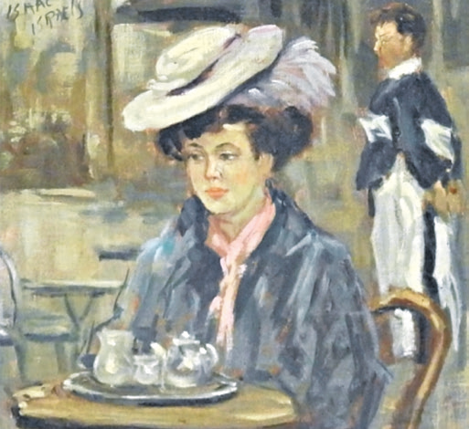 Isaac Lazarus Israëls (1865 Amsterdam 1934 Den Haag), Edle Dame im Café
