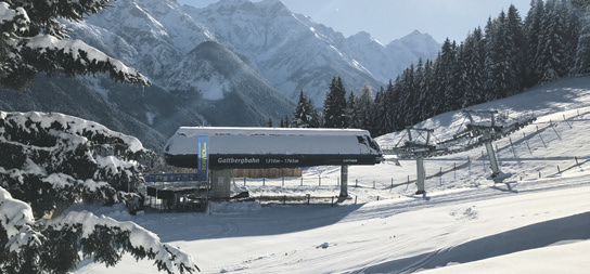 Talstation der neuen 10er-Gondelbahn der Galtbergbahn